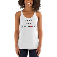 Free The Animals Women's Racerback Animal Rights Tank Top