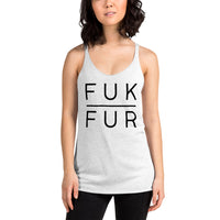 FUK FUR Women's Racerback Animal Rights Tank Top