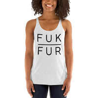 FUK FUR Women's Racerback Animal Rights Tank Top