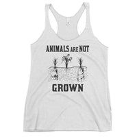 Animals Are Not Grown Women's Racerback Animal Rights Tank Top