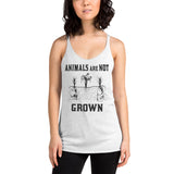 Animals Are Not Grown Women's Racerback Animal Rights Tank Top