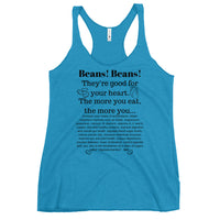 Beans! Beans! Women's Racerback Plant Based Tank Top