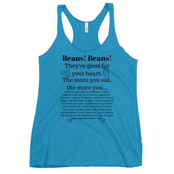 Beans! Beans! Women's Racerback Plant Based Tank Top