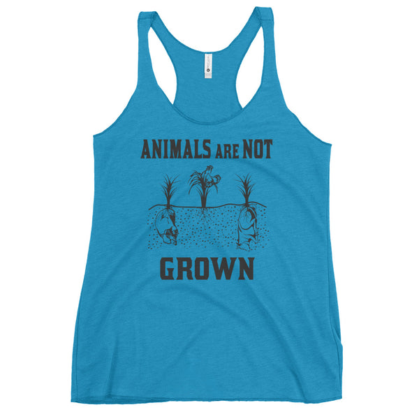Animals Are Not Grown Women's Racerback Animal Rights Tank Top